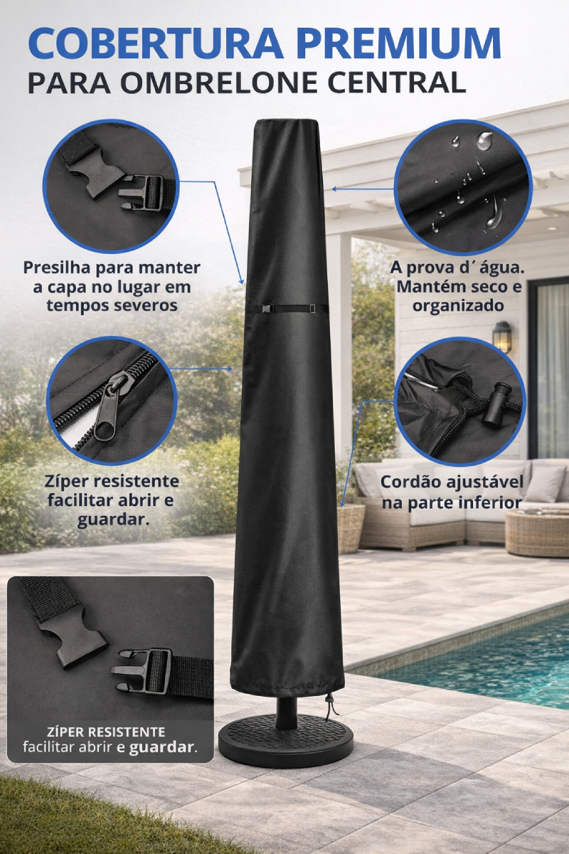Detalhes e especificações de Capa Impermeável para Ombrelone — imagem 1