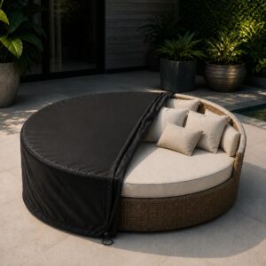 Capa Impermeável para Sofá Redondo (Tipo Daybed) – Proteção Contra, Raios UV, Poeira e Chuva — imagem 1