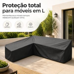 Capa Impermeável para Sofá em L — imagem 1