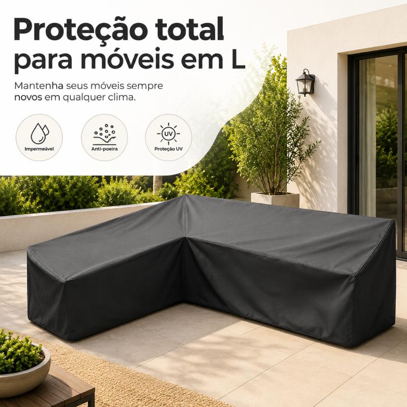 Capa Impermeável para Sofá em L — imagem 1